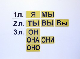 Набор магнитных карточек "Личные местоимения" (фон жёлтый) - fgospostavki.ru - Выкса