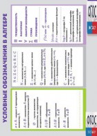 Таблица "Условные обозначения в алгебре" (винил) - fgospostavki.ru - Выкса