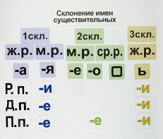 Набор магнитных карточек "Склонение имен существительных" - fgospostavki.ru - Выкса