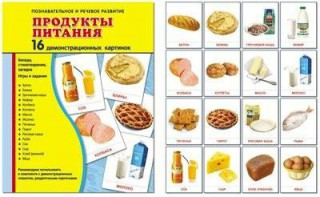 Демонстрационные карточки "Продукты питания" - fgospostavki.ru - Выкса