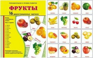 Демонстрационные карточки "Фрукты" - fgospostavki.ru - Выкса