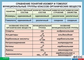 Таблица. Сравнение понятий изомер и гомолог. Функциональные группы классов органических веществ. - fgospostavki.ru - Выкса