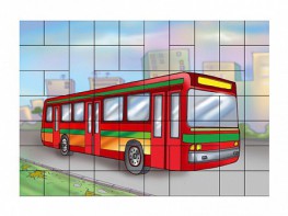 Магнитный пазл "Автобус" - fgospostavki.ru - Выкса