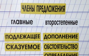 Набор магнитных карточек "Члены предложения" (фон жёлтый) - fgospostavki.ru - Выкса