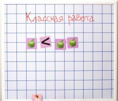 Магнитно-маркерная доска "Клетка" (86 см х 75 см) - fgospostavki.ru - Выкса
