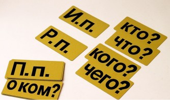 Набор магнитных карточек "Падежи" (фон жёлтый) - fgospostavki.ru - Выкса