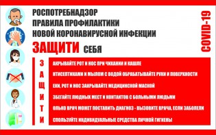 Плакат "Правила профилактики коронавируса" - fgospostavki.ru - Выкса