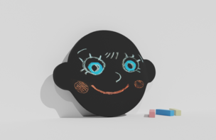 Фигурная грифельная меловая доска на тему эмоций - fgospostavki.ru - Выкса
