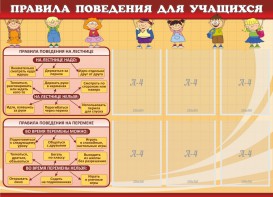 Стенд "Правила поведения для учащихся" - fgospostavki.ru - Выкса