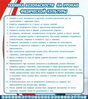 Стенд "Техника безопасности на уроках физкультуры" - fgospostavki.ru - Выкса