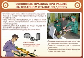 Стенд "Основные правила при работе на токарном станке по дереву" - fgospostavki.ru - Выкса