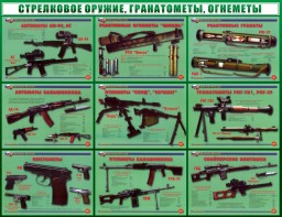 Стенд "Стрелковое оружие, гранатометы, огнеметы" Вариант 2 - fgospostavki.ru - Выкса