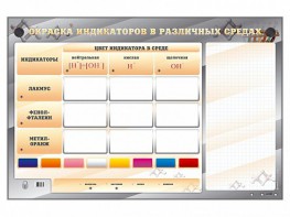 Электрифицированный оптический стенд "Окраска индикаторов в различных средах" с маркерными полями - fgospostavki.ru - Выкса
